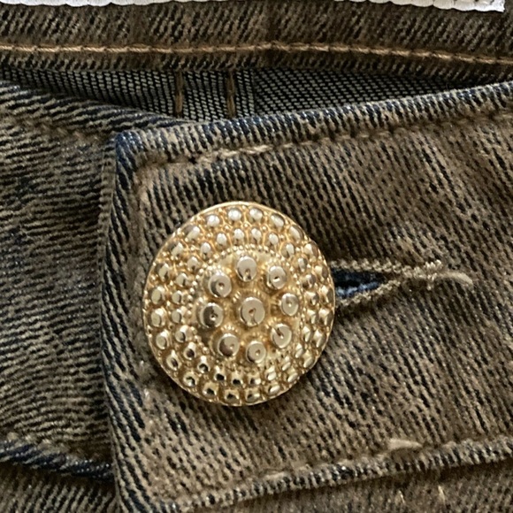 SHAFT JEANS Italy Lola hr Velvet Flock Pants Lace up Flare Hem in Oro Verde - Picture 13 of 15